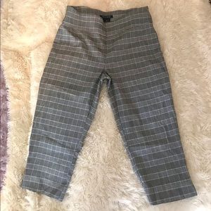 Plaid cropped pants